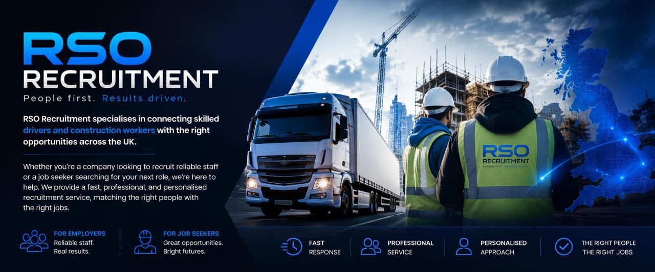 RSO Recruitment - Drivers and construction recruitment across the UK